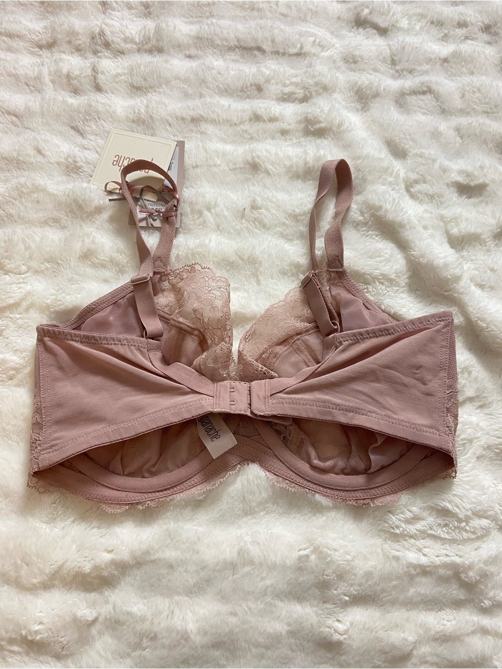 New! Panache Ana Plunge Bra Dusky Pink Lace Underwire 34FF NWT 39165 - Picture 11 of 11
